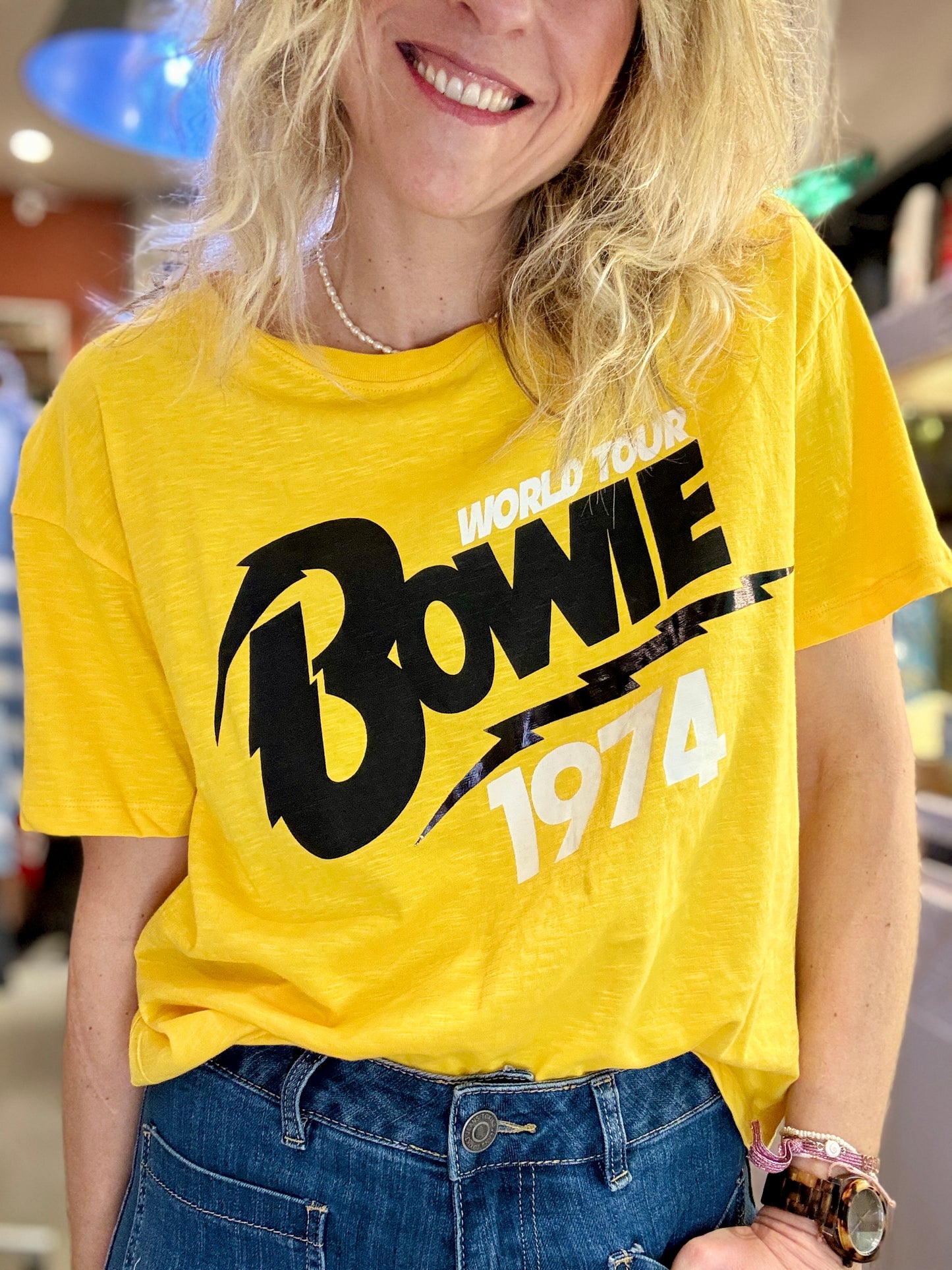 T-shirt Bowie jaune