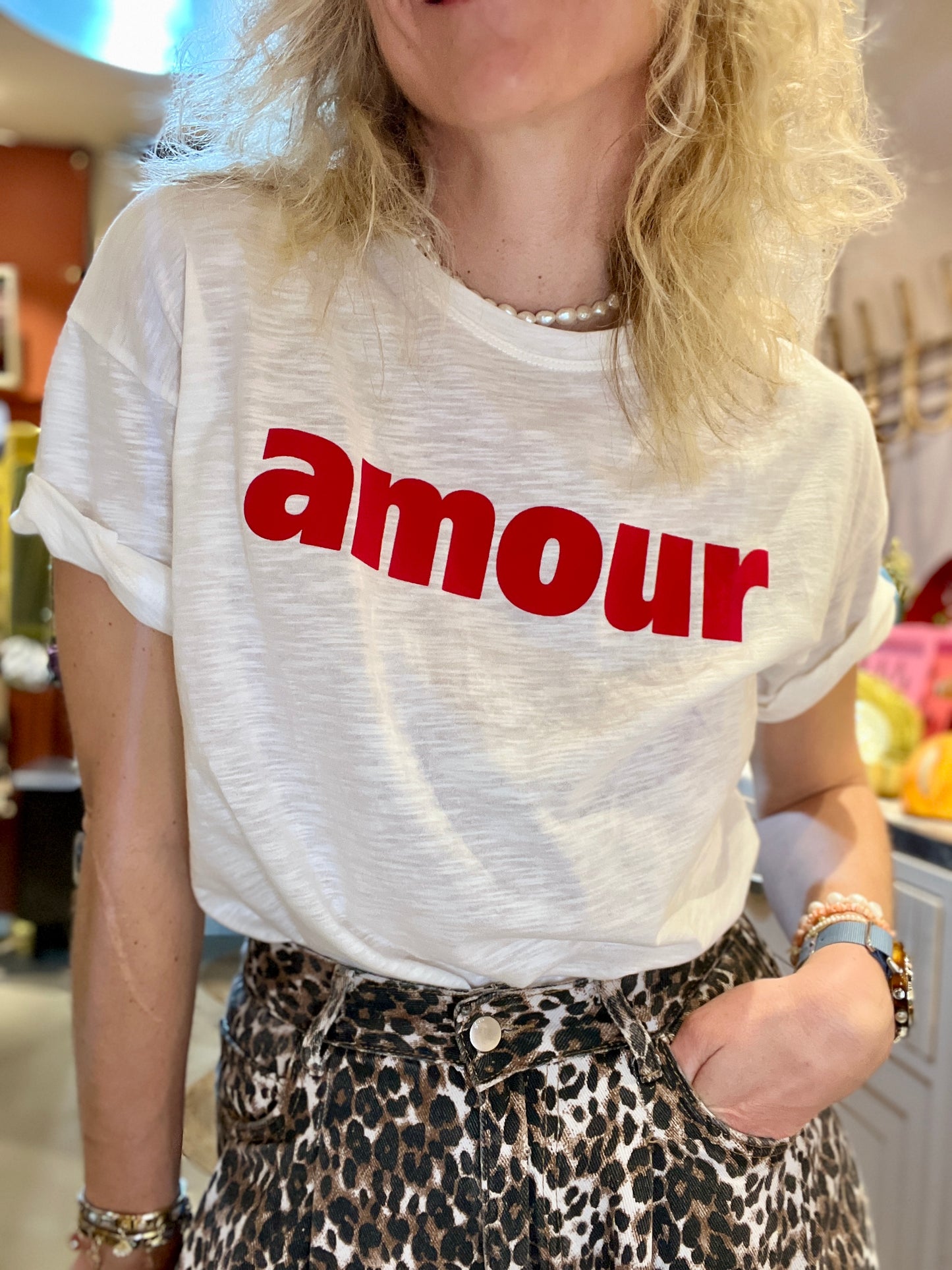 T-shirt Amour rouge