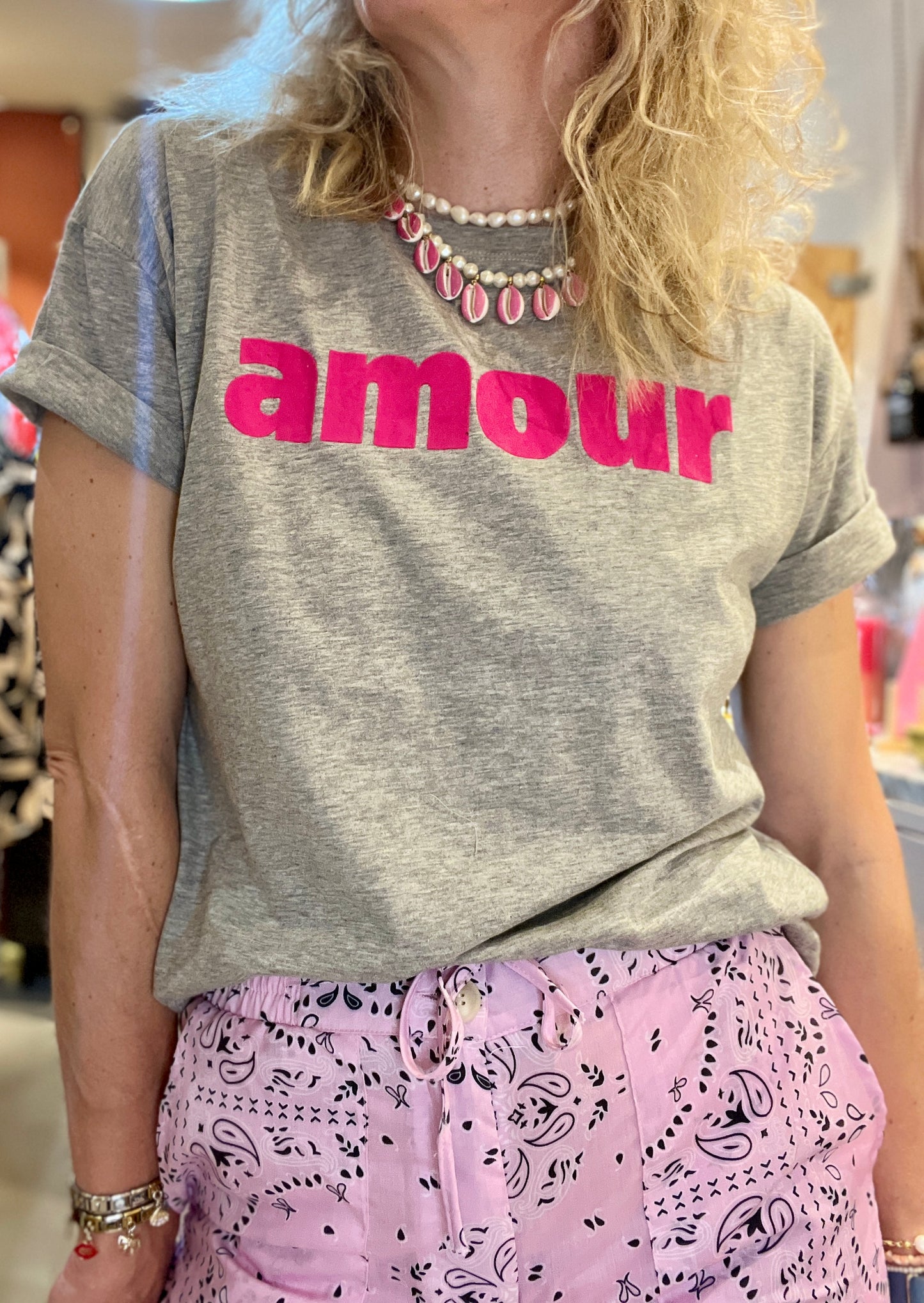 T-shirt Amour rose