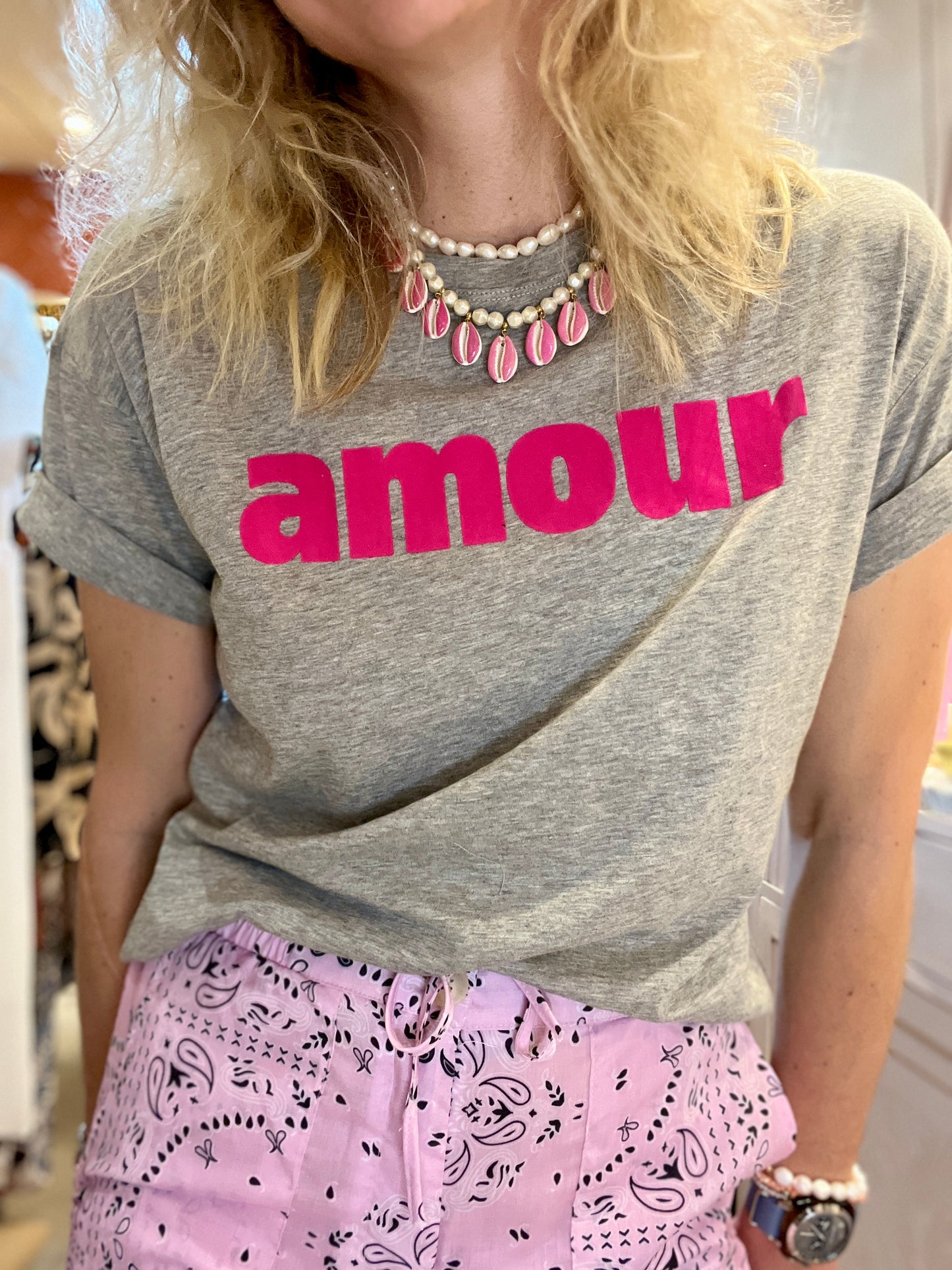 T-shirt Amour rose