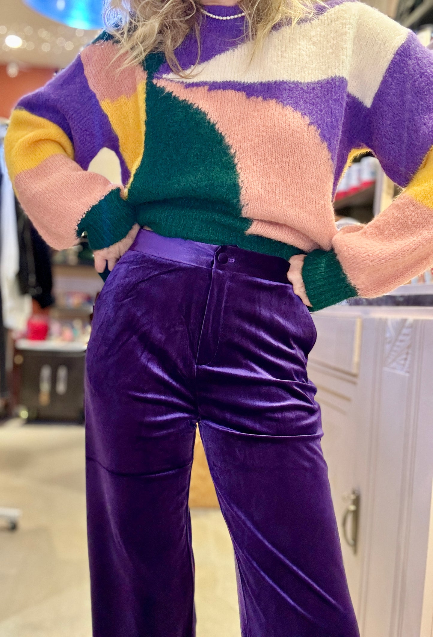 Pantalon Luciani violet